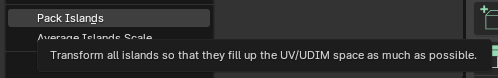 The "pack islands" option in the UV dropdown.